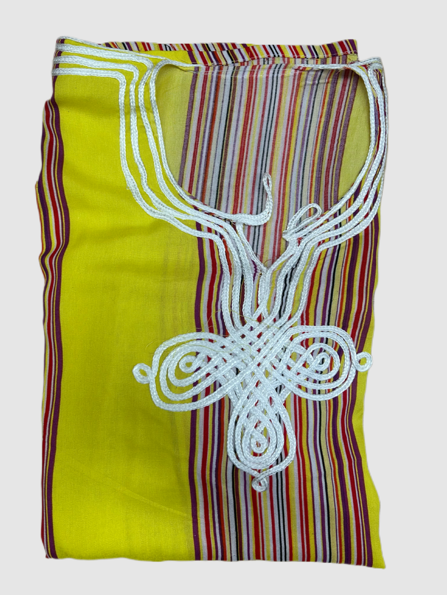 Kandora talla única amarilla simple marroquí