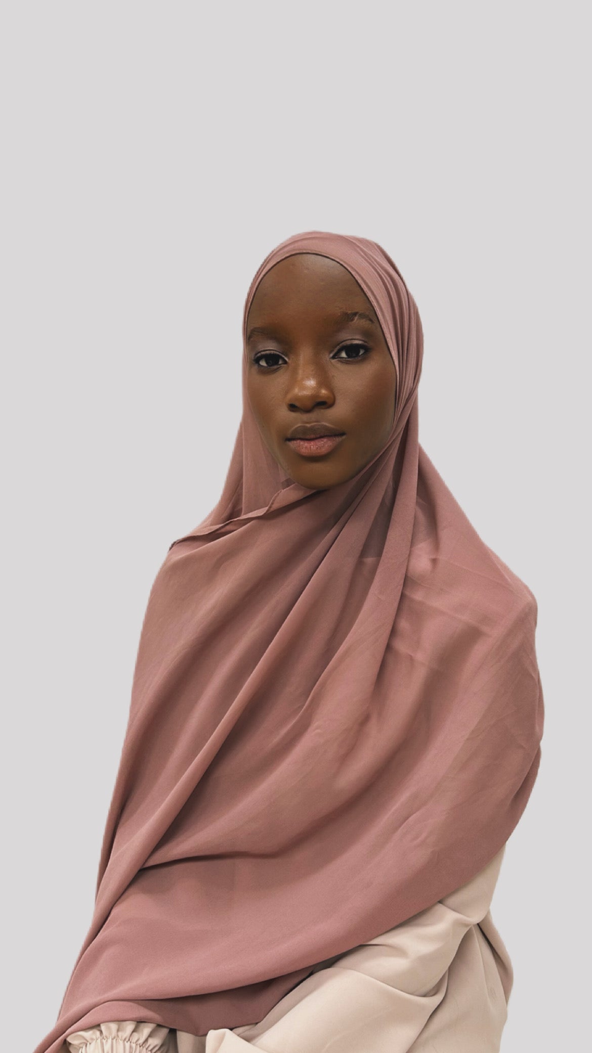 Hijab chiffon dark pink