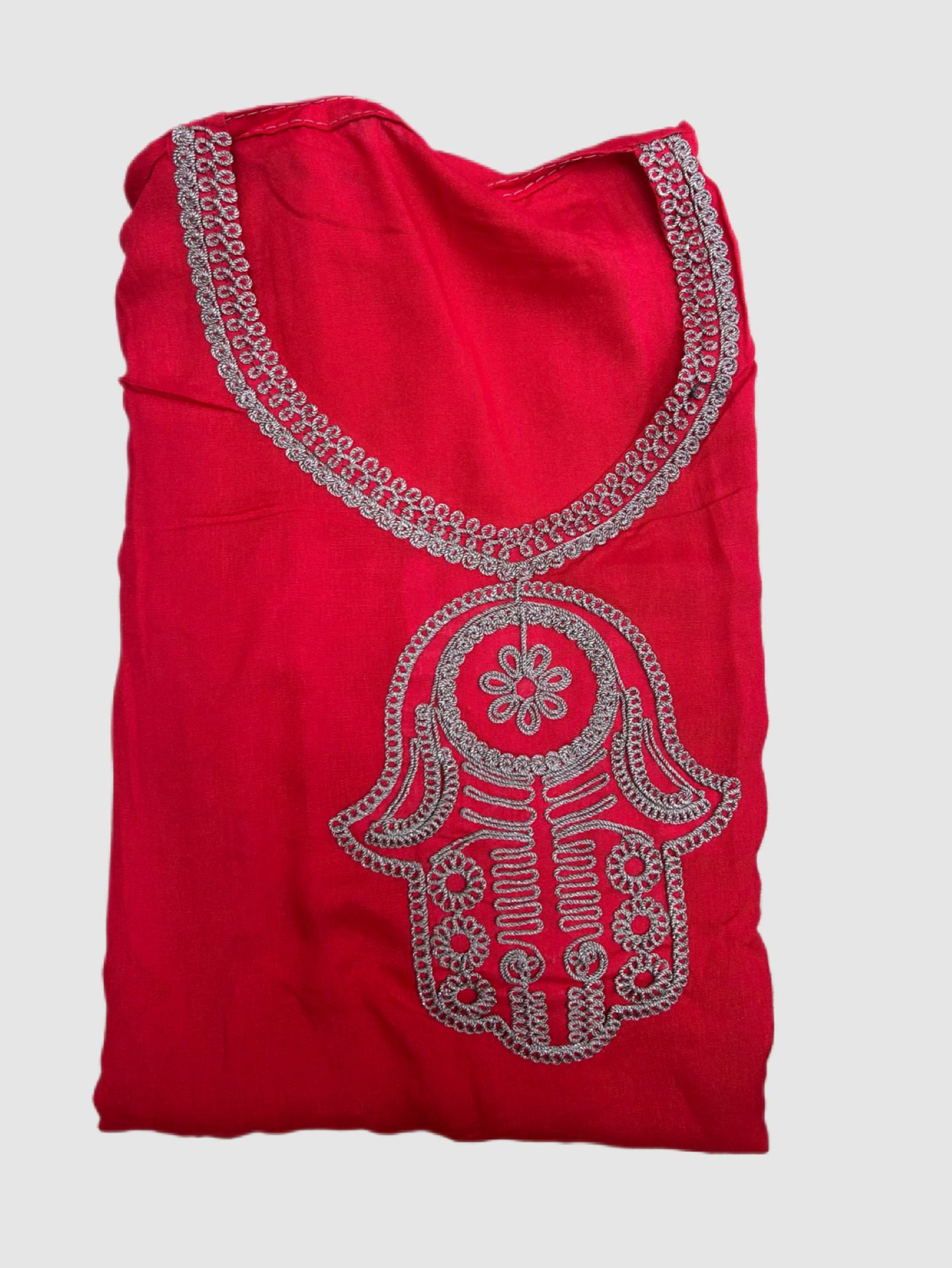 Kandora talla única roja mano de Fátima