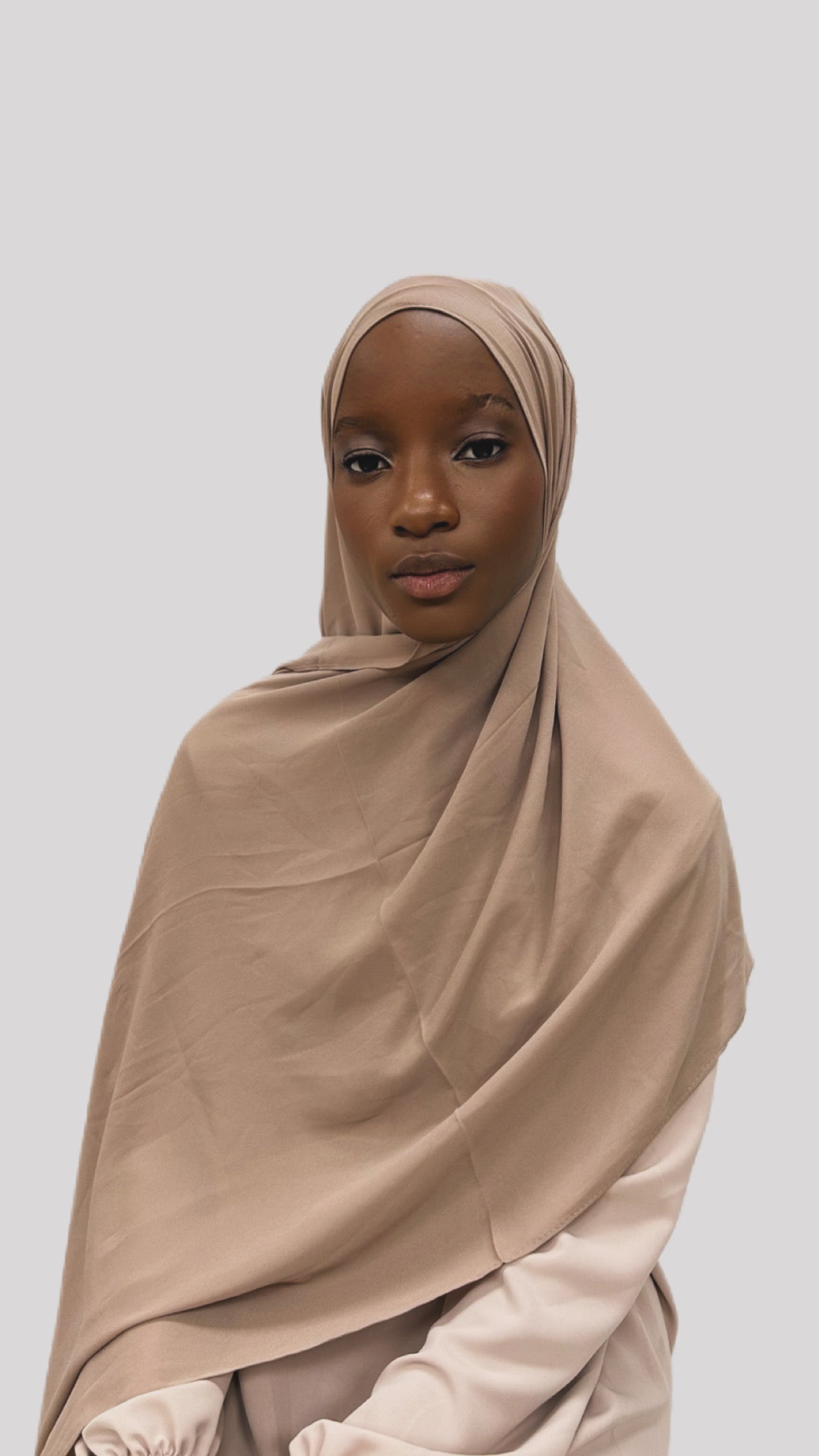 Hijab chiffon medina beige dark