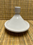 Tajine pequeño artesano blanco 15cm de diámetro