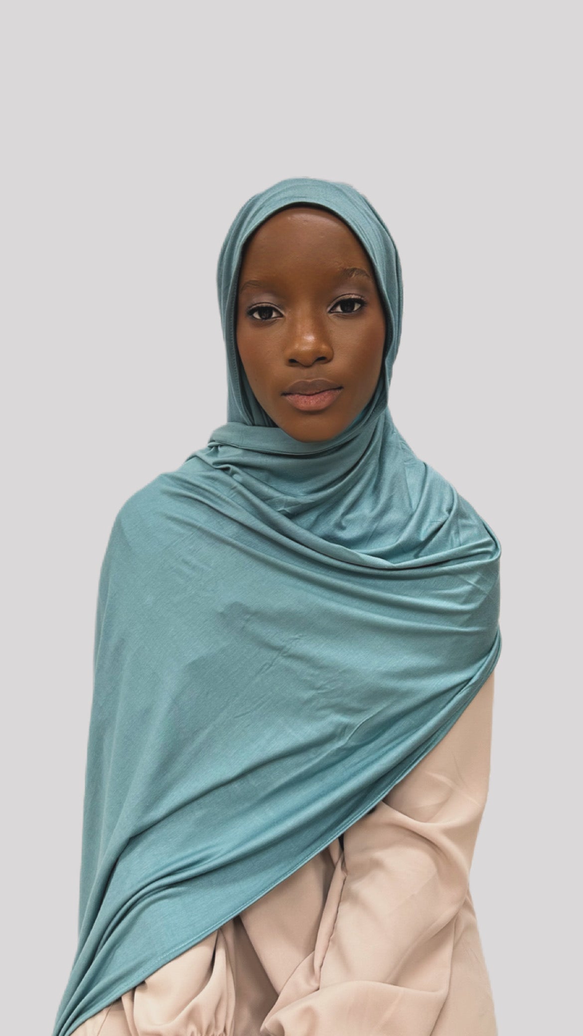 Hijab simple de jersey dark turquesa