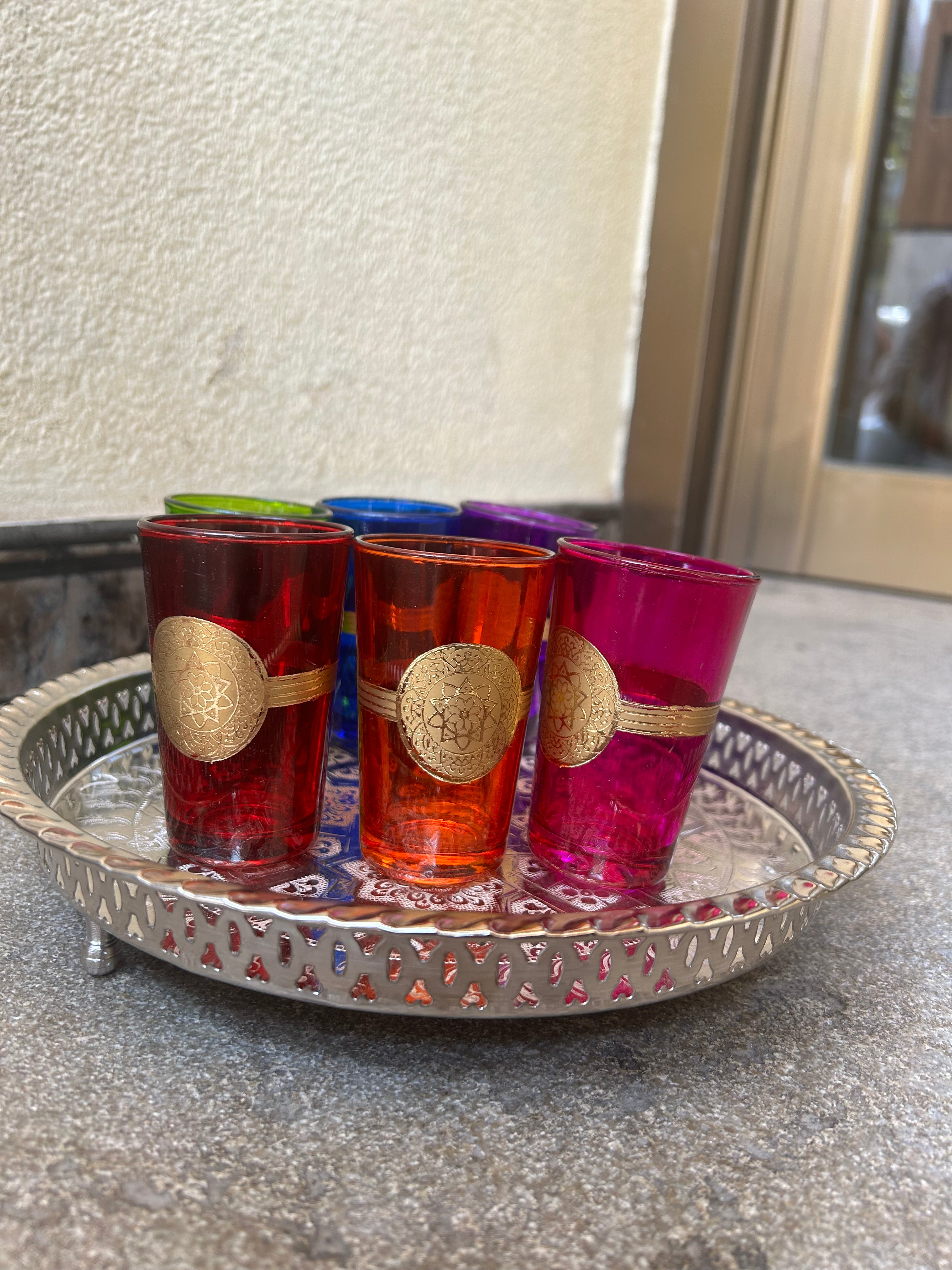 Vasos de té artesanal Moroccan fez