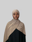 Hijab jersey premium marrón capuccino