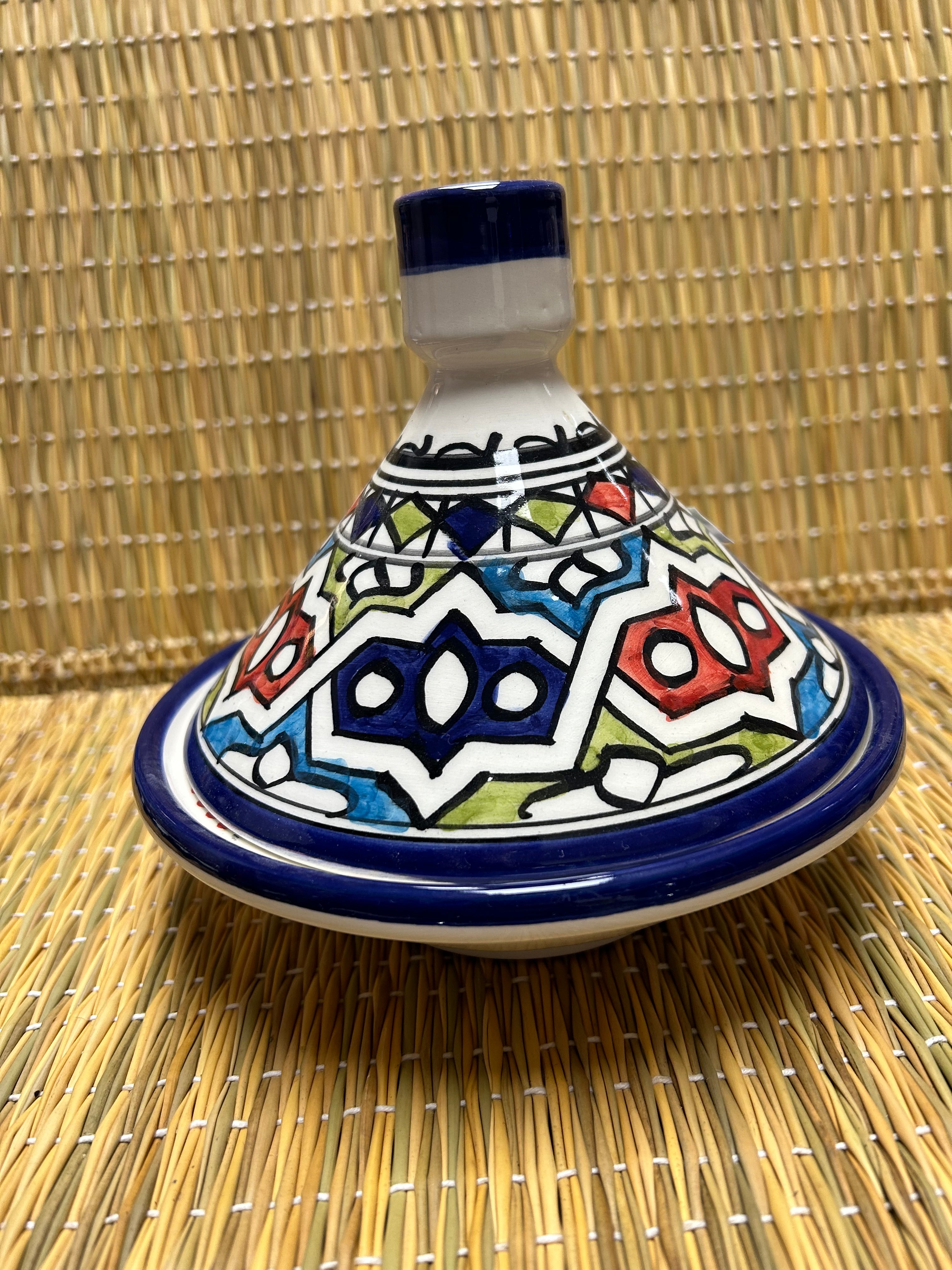 Tajine mediano artesano colorido 16,5cm de diámetro