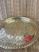 Bandeja dorada de bronce Nhas 26,5cm