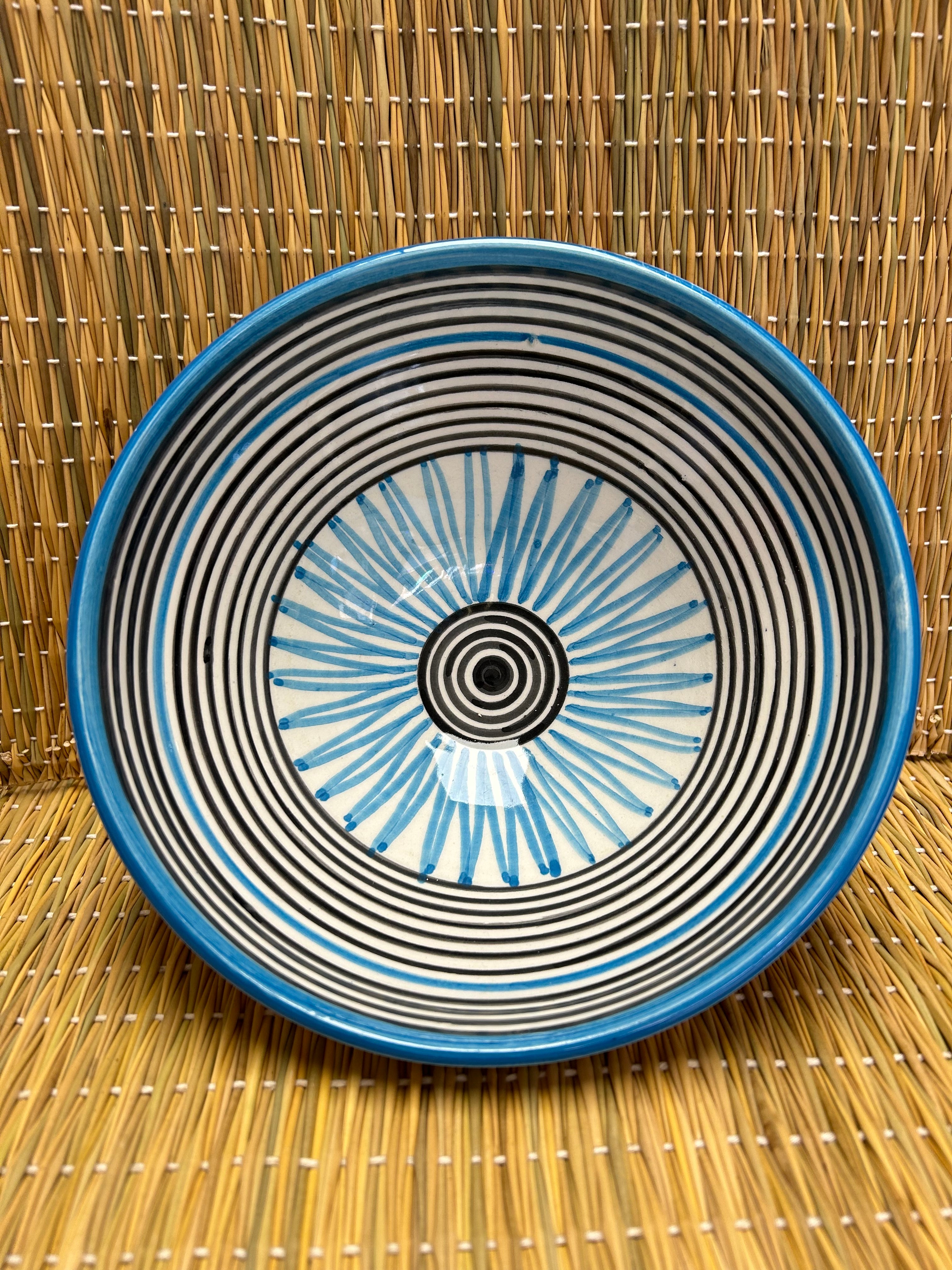 Cuenco grande azul artesano 20cm