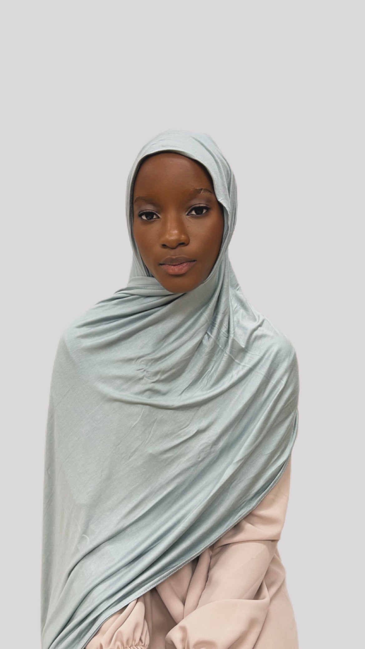 Hijab simple de jersey turquesa