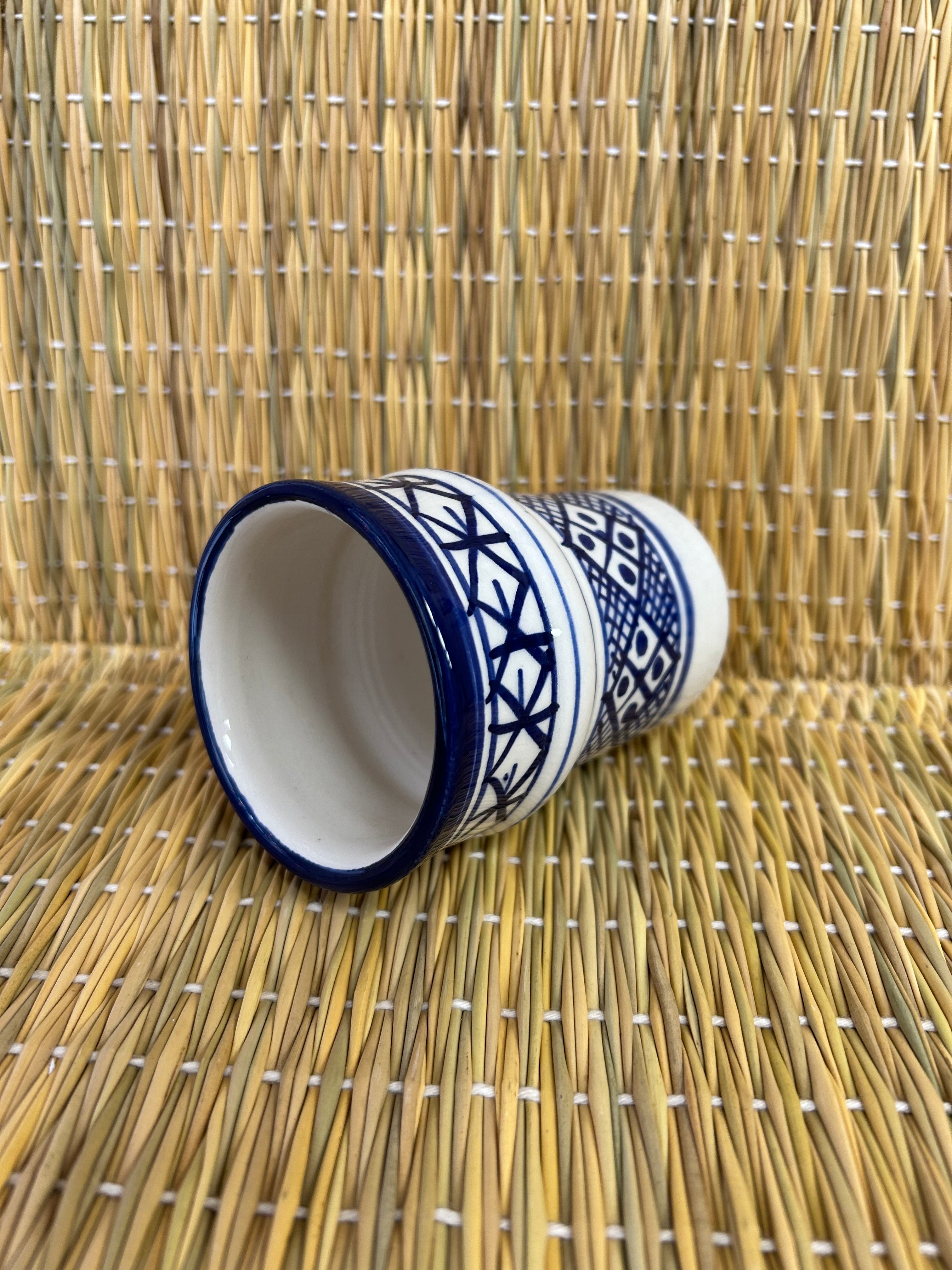 Vaso pequeño azul artesano