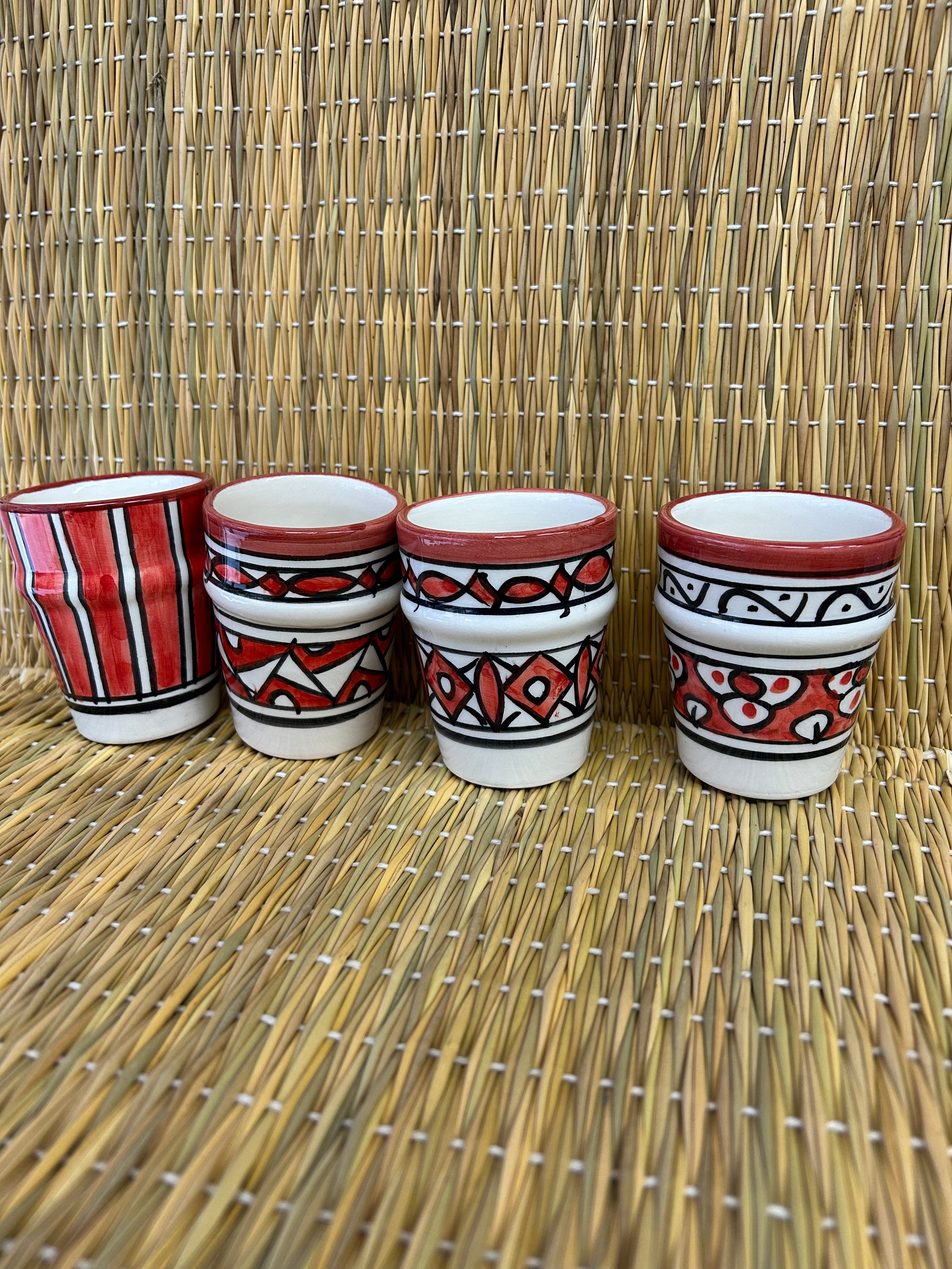 Vaso pequeño artesano rojo