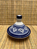 Tajine pequeño azul artesano FEZ 15cm diámetro