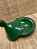 Tajine pequeño artesano verde 15cm de diámetro