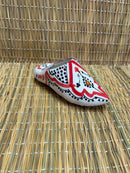 Portallaves artesano rojo forma ee zapato 14cm de largo