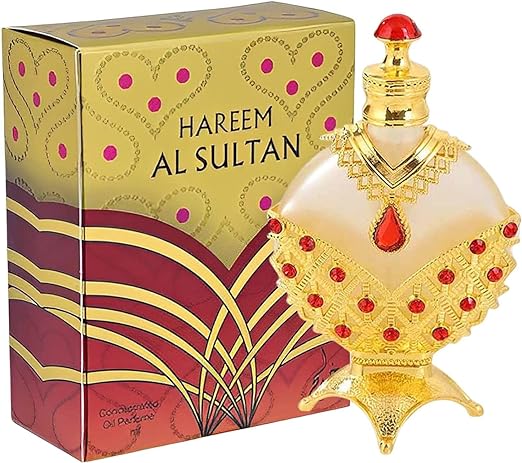 Aceite esencial Hareem-Al-Sultan Perfume Gold - perfume concentrado, perfumes árabes larga duración para mujer, perfume Hareem-Al-Sultan 35 ml