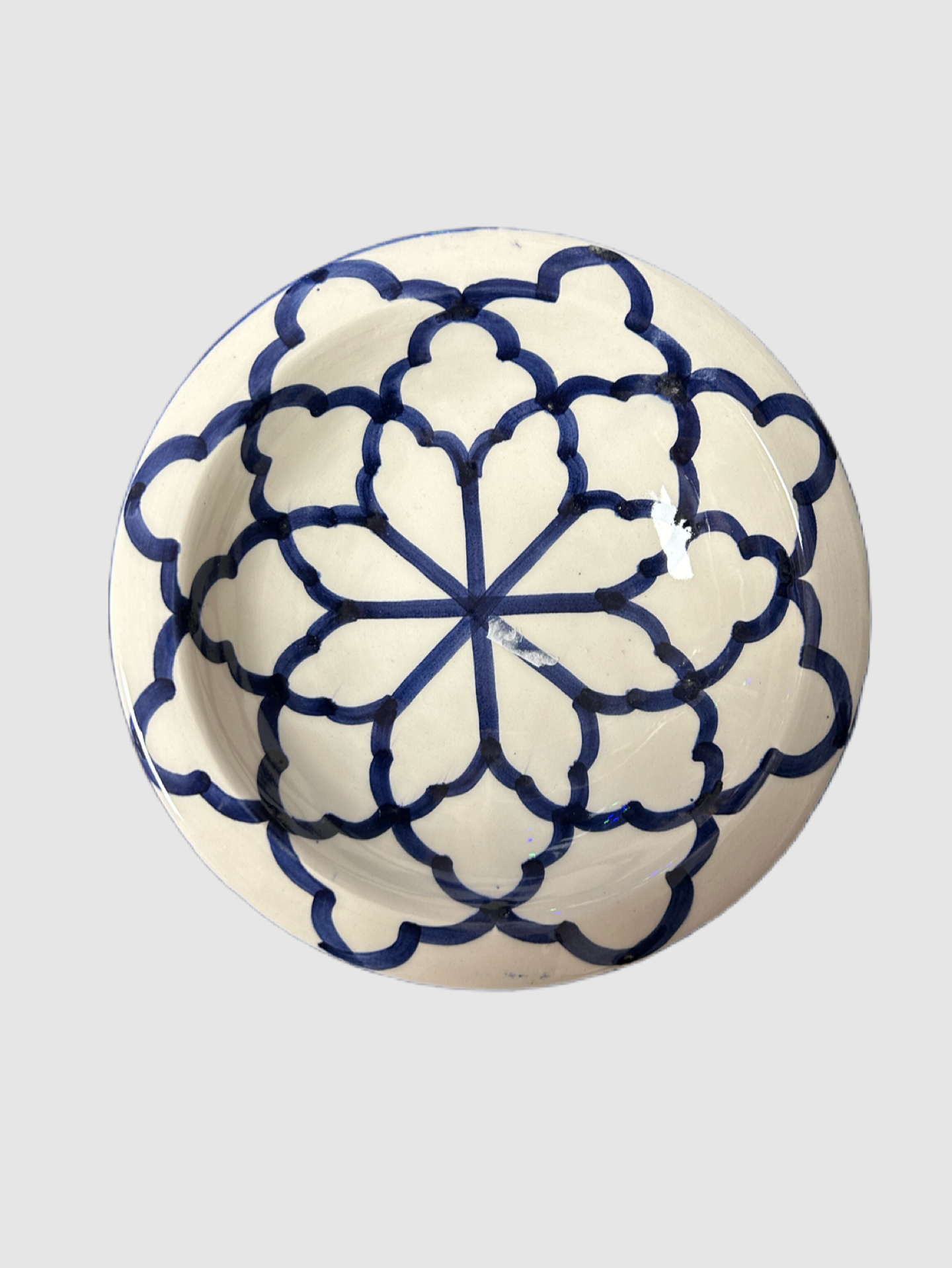 Small navy blue deep plate