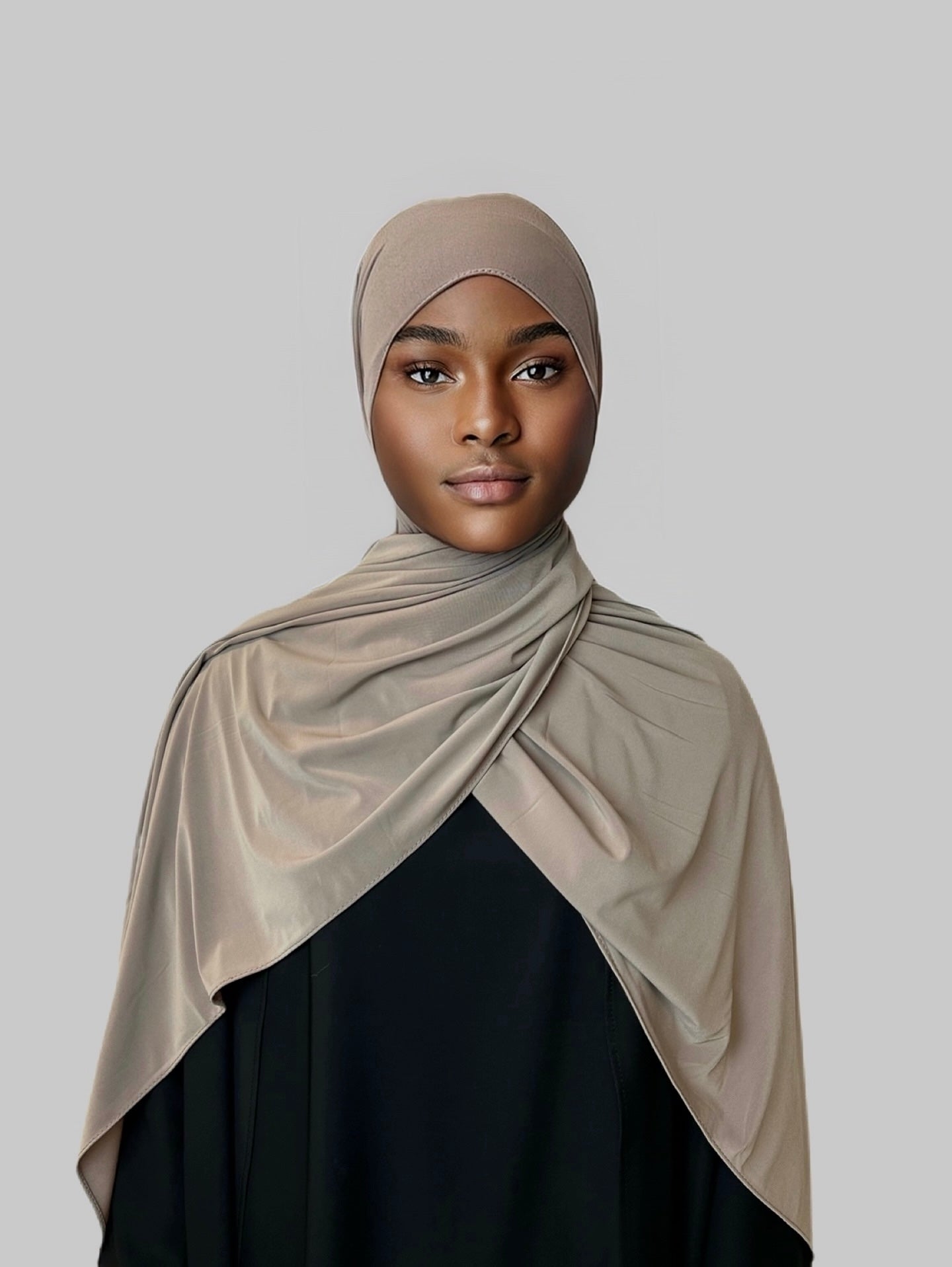 Hijab jersey premium marrón light