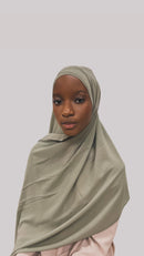 Hijab chiffon green medina high large