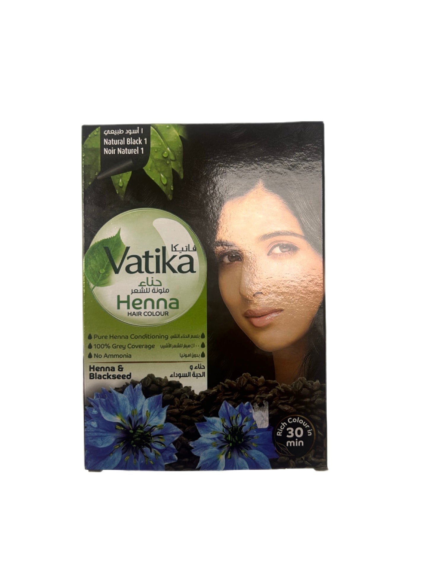 Tinte natural vatika negro 6 sobres