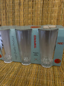 Vasos de cristal largos para agua