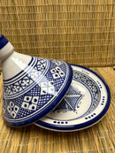 Tajine grande artesano azul 20cm de diámetro