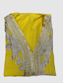 Kandora mujer amarilla estilo árabe talla única
