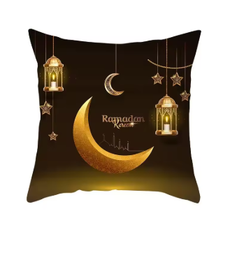 Funda de almohada black decoración de ramadan