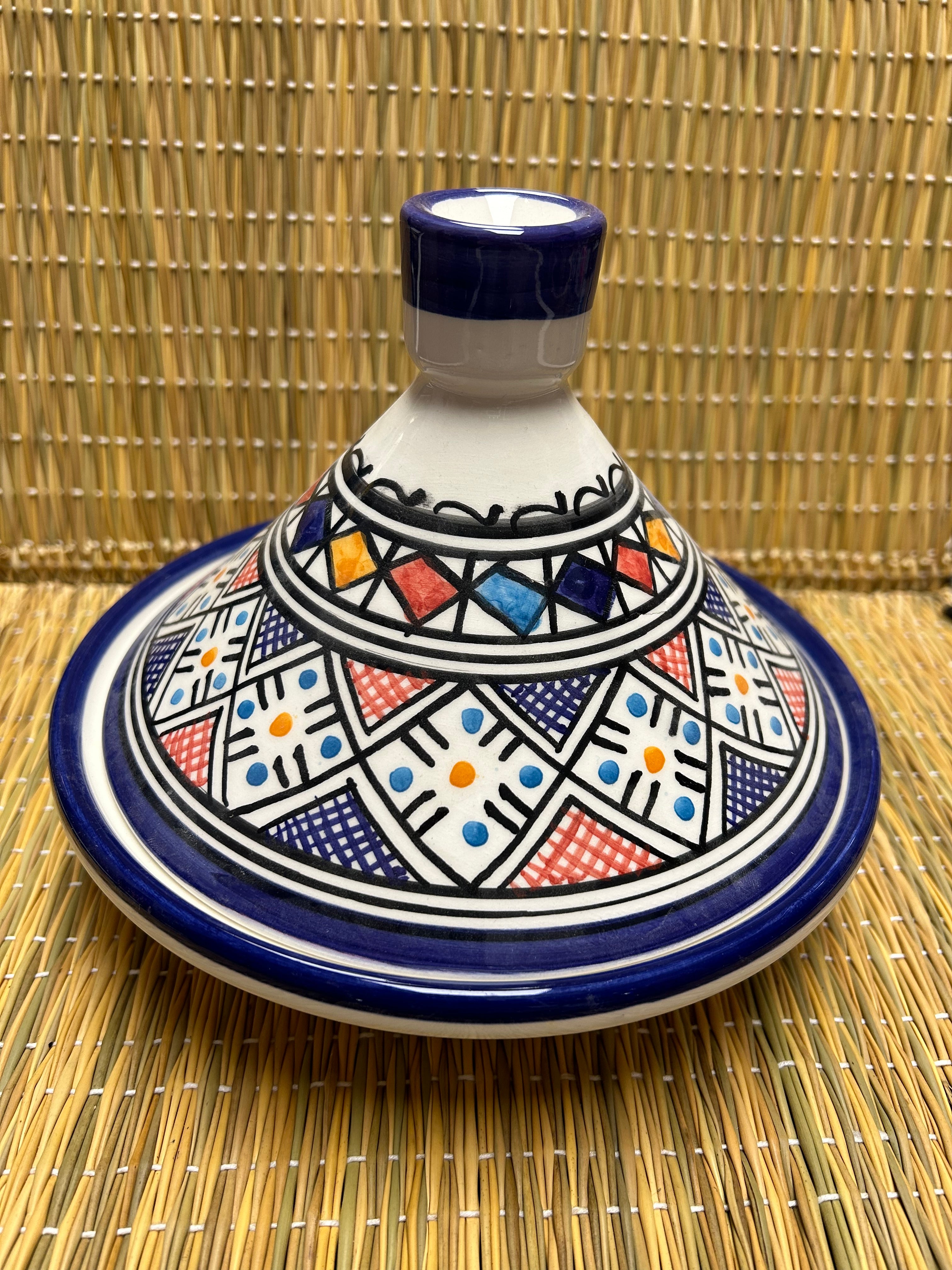 Tajine grande artesano colorido FEZ 20cm de diámetro