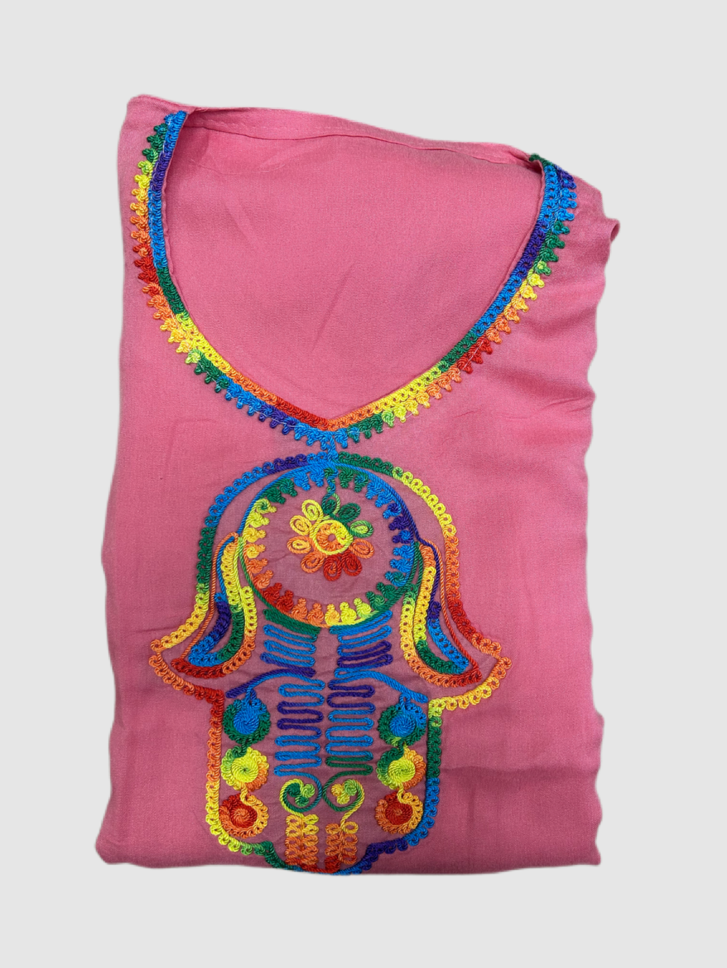 Kandora talla única rosa light mano de Fátima colorida
