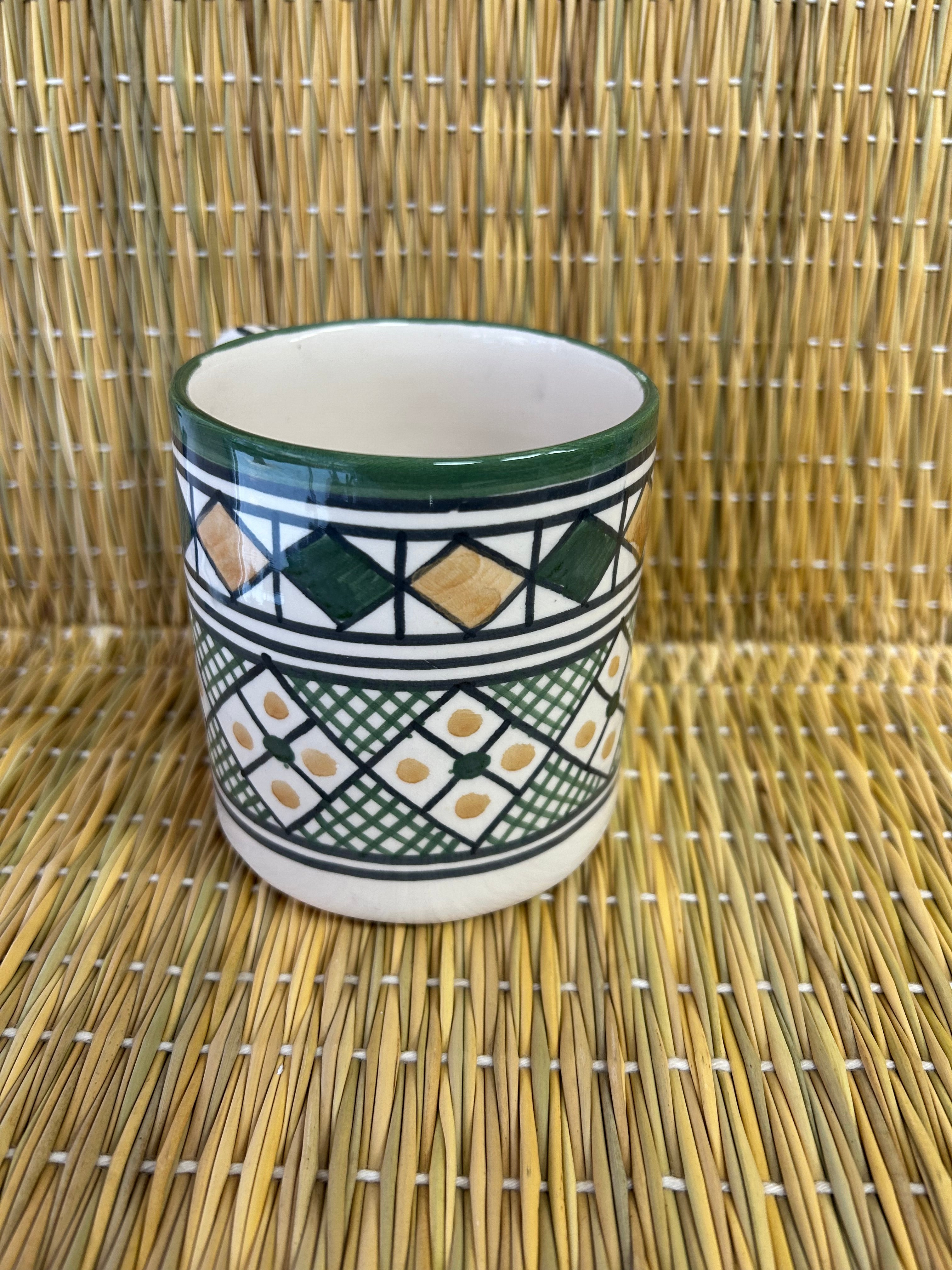 Taza verde artesana