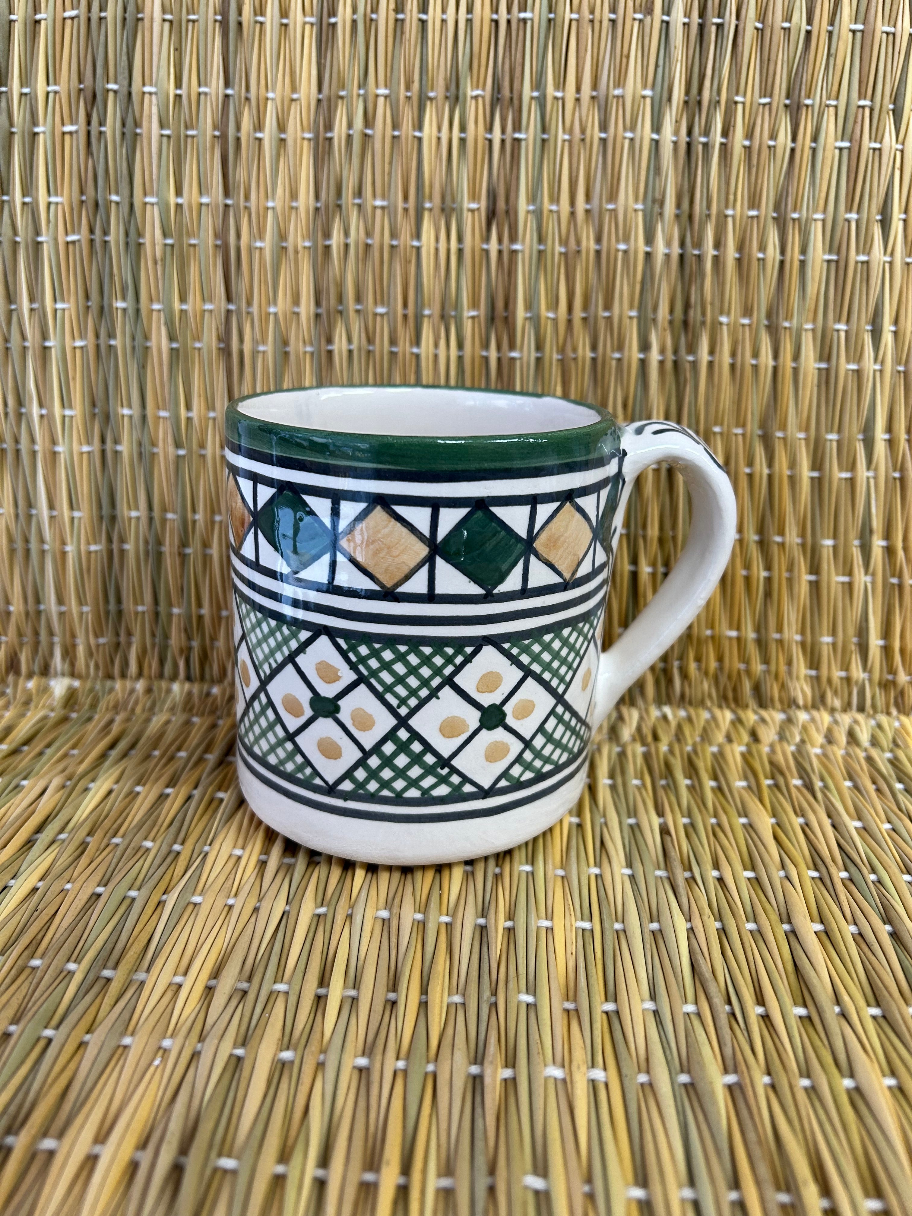 Taza verde artesana