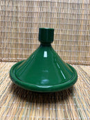 Tajine pequeño artesano verde 15cm de diámetro