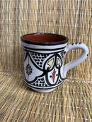 Taza de cerámica safé marroquí tradicional 10x8,5cm negra