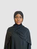 Hijab jersey premium curls black