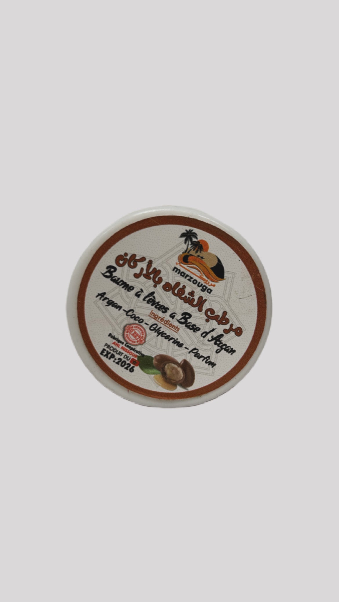 Bálsamo labial reparador con aceite de argán