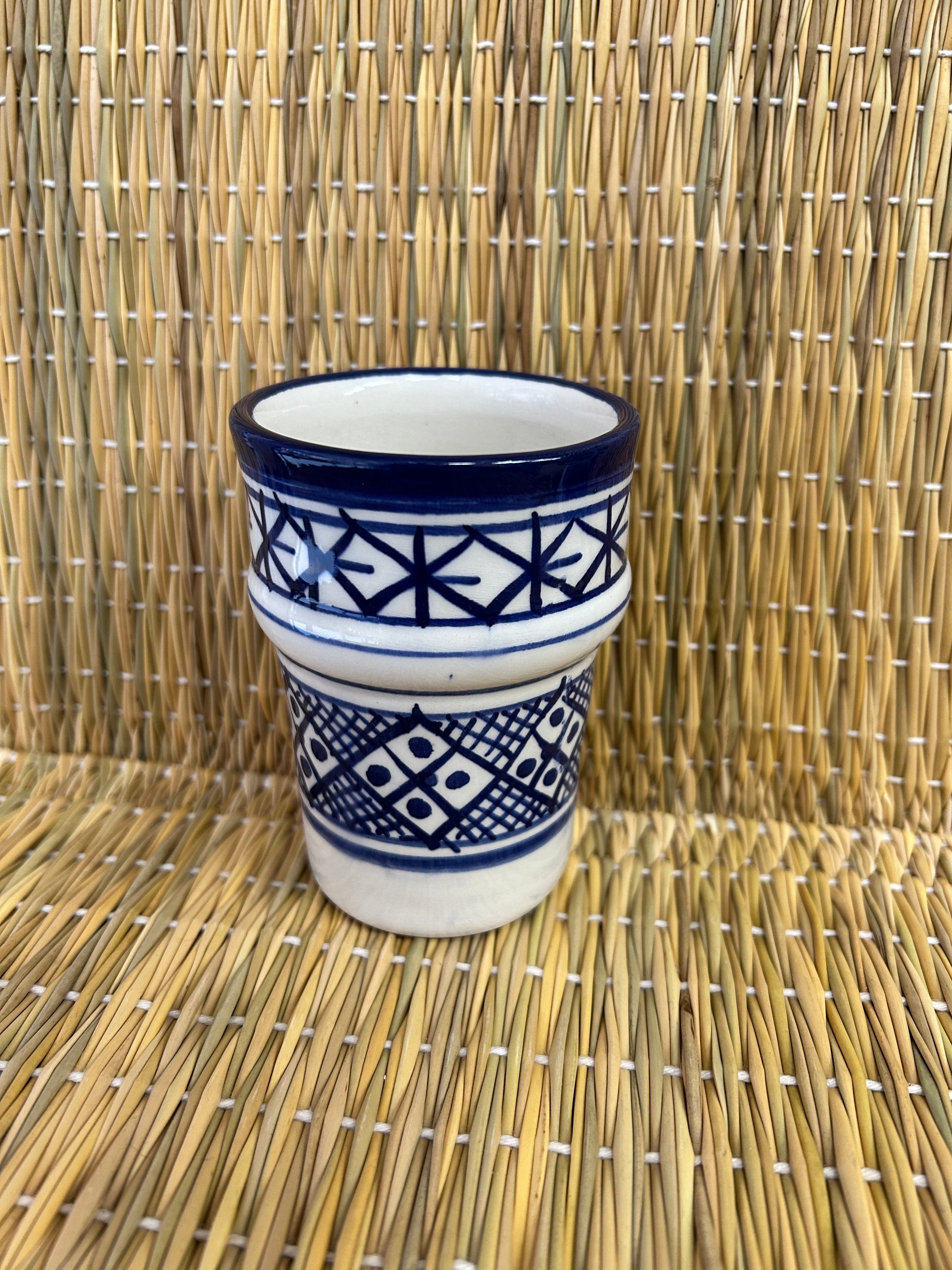 Vaso pequeño azul artesano