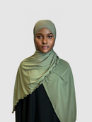 Hijab jersey premium curls verde