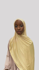 Hijab jersey premium dark mostaza