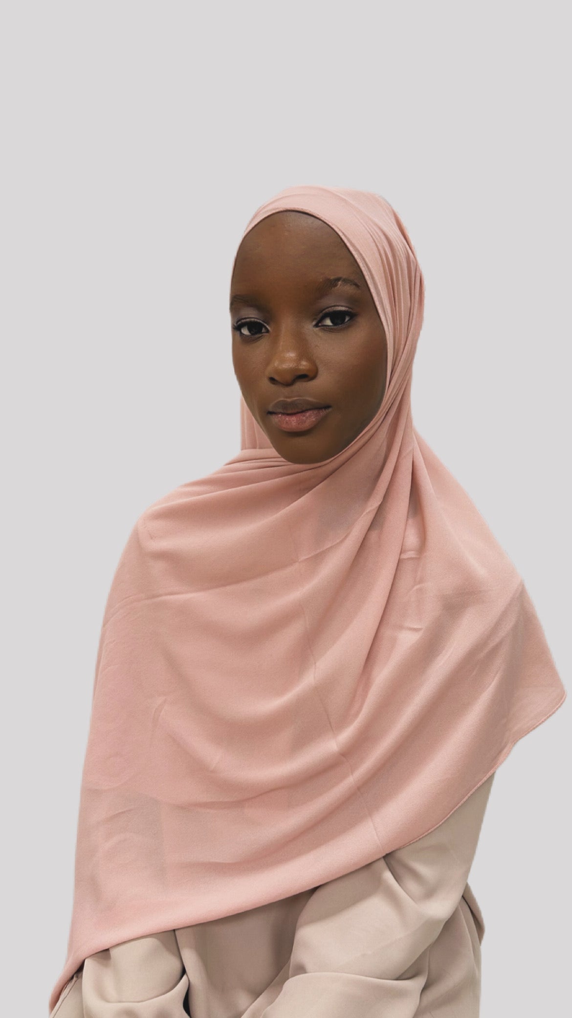 Hijab chiffon light pink