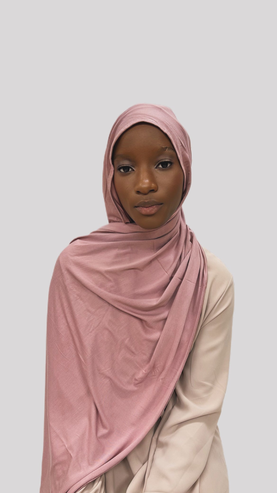 Hijab simple de jersey soft pink