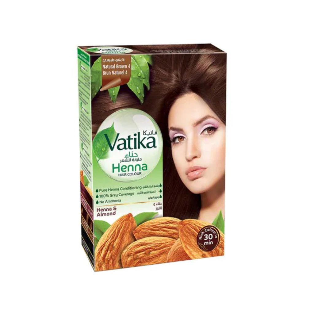 Tinte Vatika Henna Hair Colour Almendra 6 sobres
