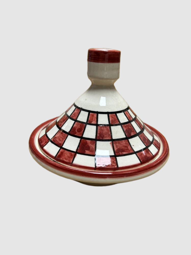 Tajine pequeño artesano rojo 15cm de diámetro