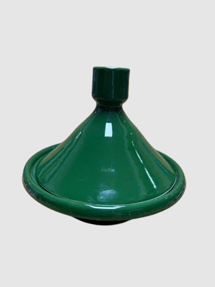 Tajine pequeño artesano verde 15cm de diámetro