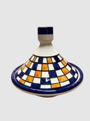 Tajine pequeño azul y naranja 15cm de diámetro